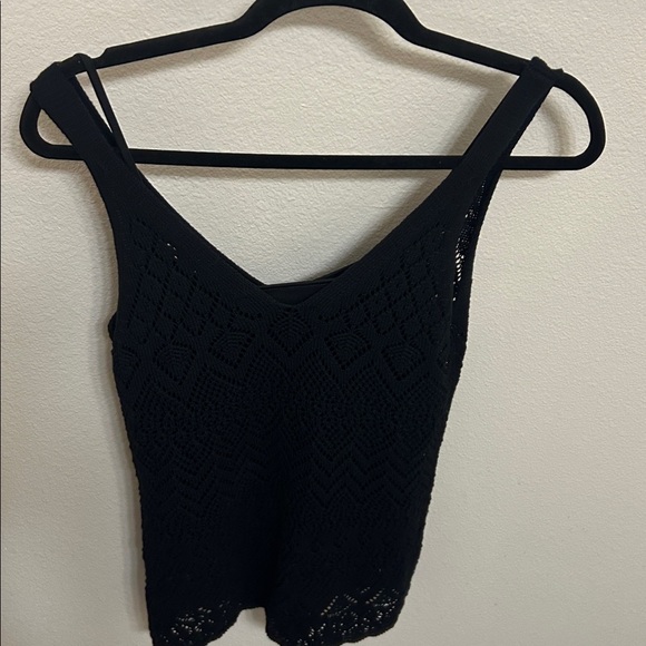 Ralph Lauren Black Crochet Tank Top - Picture 3 of 3